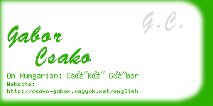 gabor csako business card